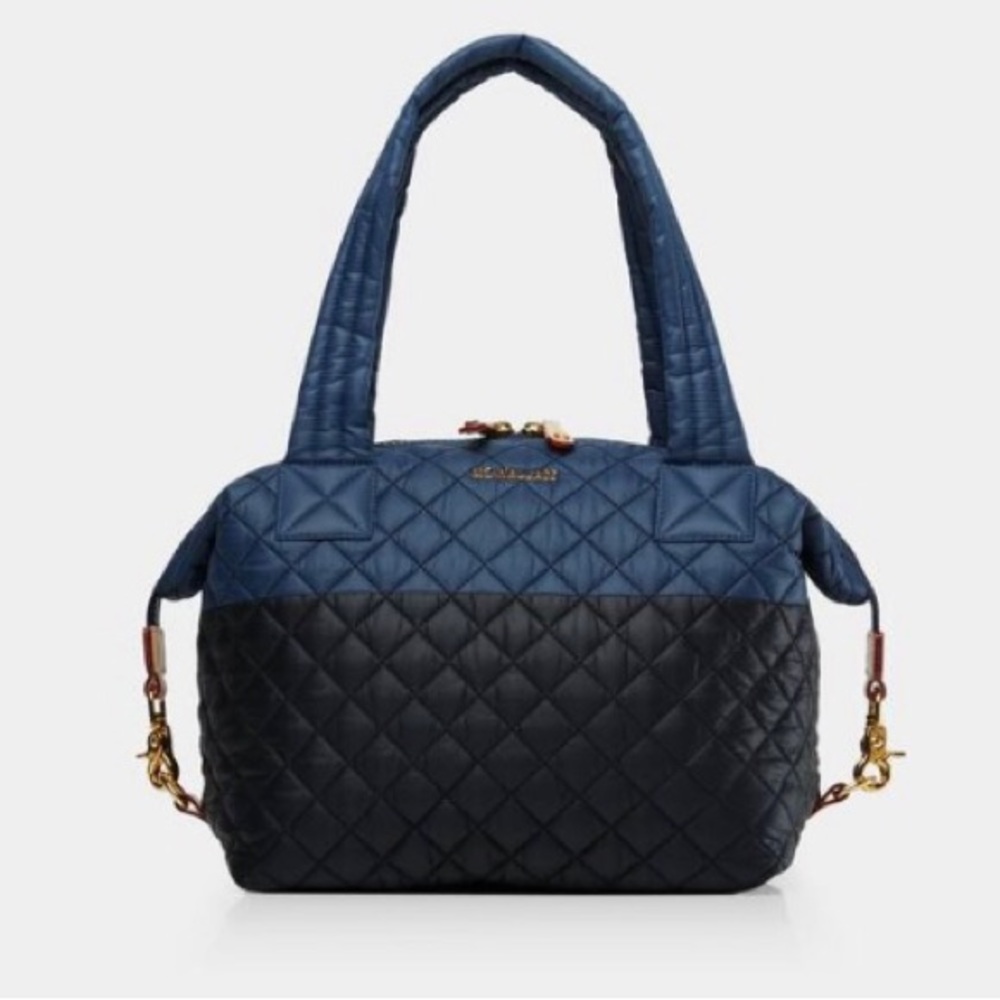 MZ Wallace Navy & Black Colorblock Medium Sutton Bag
